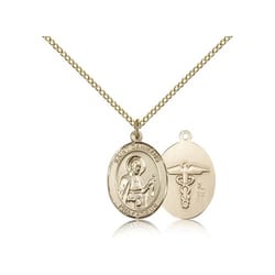 Gold Filled St. Camillus of Lellis / Nurse Pendant w/ Chain