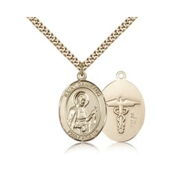 Gold Filled St. Camillus of Lellis Pendant w/ chain