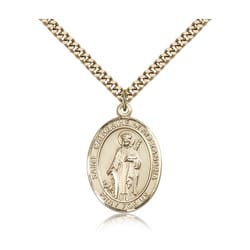 Gold Filled St. Catherine of Alexandria Pendant w/ chain