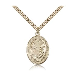 Gold Filled St. Catherine of Bologna Pendant w/ chain
