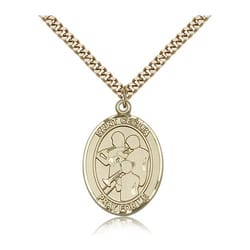 Gold Filled St. Cecilia / Marching Band Pendant w/ chain