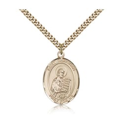 Gold Filled St. Christian Demosthenes Pendant w/ chain