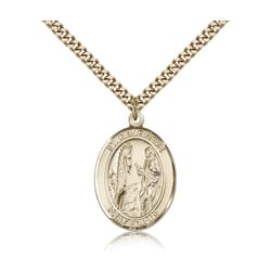 Gold Filled St. Genevieve Pendant w/ chain