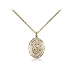 Gold Filled St. George Pendant w/ Chain