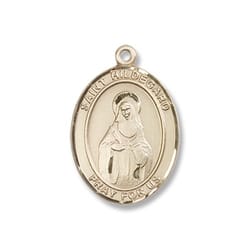 Gold Filled St. Hildegard Von Bingen Pendant w/ Chain