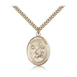 Gold Filled St. Kevin Pendant w/ chain