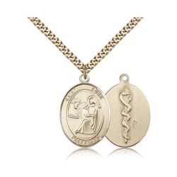 Gold Filled St. Luke the Apostle Pendant w/ chain