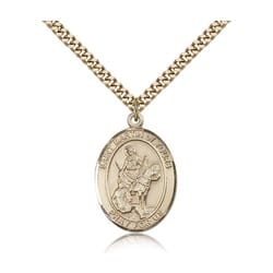 Gold Filled St. Martin of Tours Pendant w/ chain