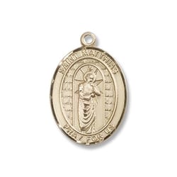 Gold Filled St. Matthias the Apostle Pendant w/ Chain