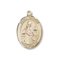 Gold Filled St. Walter of Pontnoise Pendant w/ Chain