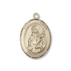 Gold St. Lucia of Syracuse Medal - 14KT