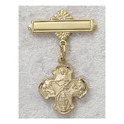 Gold/Sterling Silver 4-Way Gold Plated Baby Pin