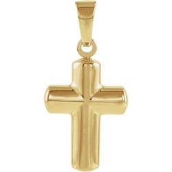 Hollow Cross Pendant -14K Gold