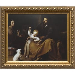 Holy Family w/ Small Bird by Murillo w/ Gold Frame