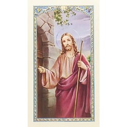 A House Blessing - Christ Knocking - Prayer Card
