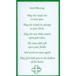 Irish Blessing Personalized Prayer Card (Priced Per Card)
