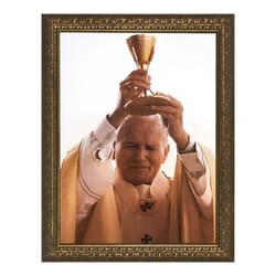 John Paul II with Chalice w/ Gold Frame (13x16)