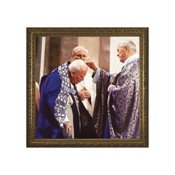 John Paul II Receiving Ashes w/ Gold Frame (13x13)