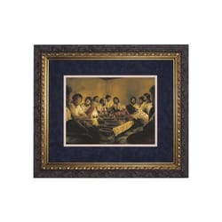 Last Supper (Matted w/ Dark Ornate Frame) 14x17