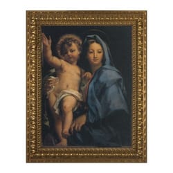 Madonna and Child by Maratta on Canvas w/ Ornate Gold Frame (12x16)