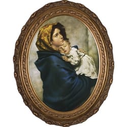 Madonna of the Streets on Canvas w/ Gold Oval Frame