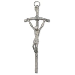 Metal Papal Crucifix - 5 inch
