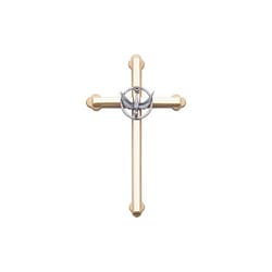 Metal Wall Cross w/Dove - 6 inch