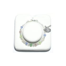 Multi-Color Baby Rosary Bracelet - Sterling Silver