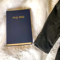 NAB-RE First Communion Bible - Navy Imitation Leather    