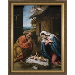 Nativity w/ Gold Frame 