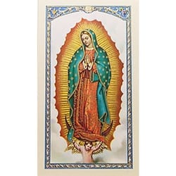 Nuestra Senora de Guadalupe (Our Lady of Guadalupe) – Spanish Prayer Card