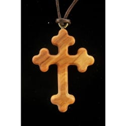 Olive Wood Crucifix Pendant