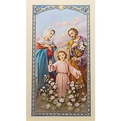 Oración a la Sagrada Familia (Holy Family) – Spanish Prayer Card