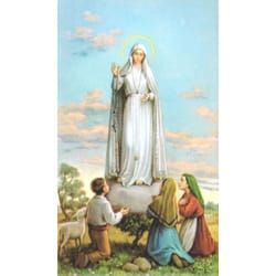 Our Lady of Fatima Personalized Prayer Card (Priced Per Card)