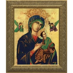 Our Lady of Perpetual Help w/ Gold Frame
