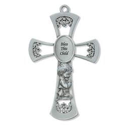 Pewter Baby Boy Cross