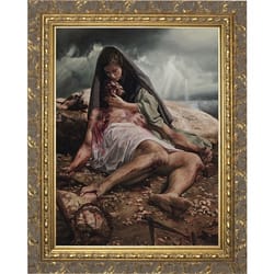 Pieta w/ Ornate Gold Frame 