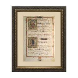 Polyphonic Hymns and Magnificats (Tenor and Soprano) in Dark Ornate Frame - 16x20 