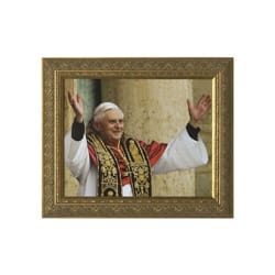 Pope Benedict Rejoicing w/ Gold Frame  (16x20)