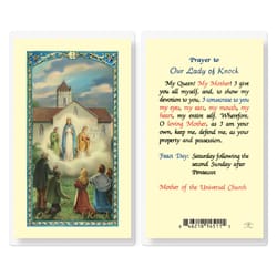 Prayer to Our Lady of Knock Prayer Card   
