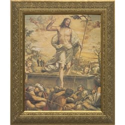 Resurrection of Christ with Gold Frame 