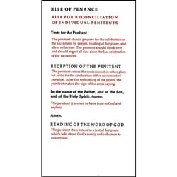 Rite of Penance Pamphlet