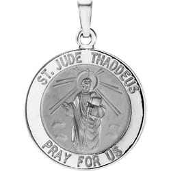Round St. Jude Thaddeus Medal Pendant -14KT-18.25MM