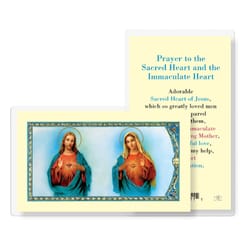 Sacred Heart of Jesus and Immaculate Heart of Mary - Prayer Card