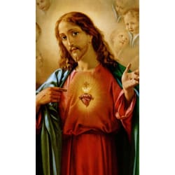 Sacred Heart of Jesus Personalized Prayer Card (Priced Per Card)