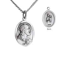 Sacred Heart of Jesus - Sterling Silver<!sacredheartmedal>