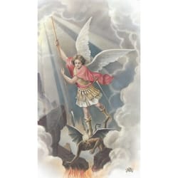 Saint Michael The Archangel Personalized Prayer Card (Priced Per Card)