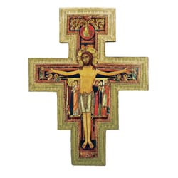 San Damian Crucifix w/ Florentine border -17 Inch