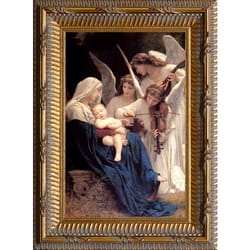 Song of Angels by Bouguereau, Ornate Gold Frame, 15x21