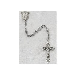 Sterling Silver 3MM Metal Rosary